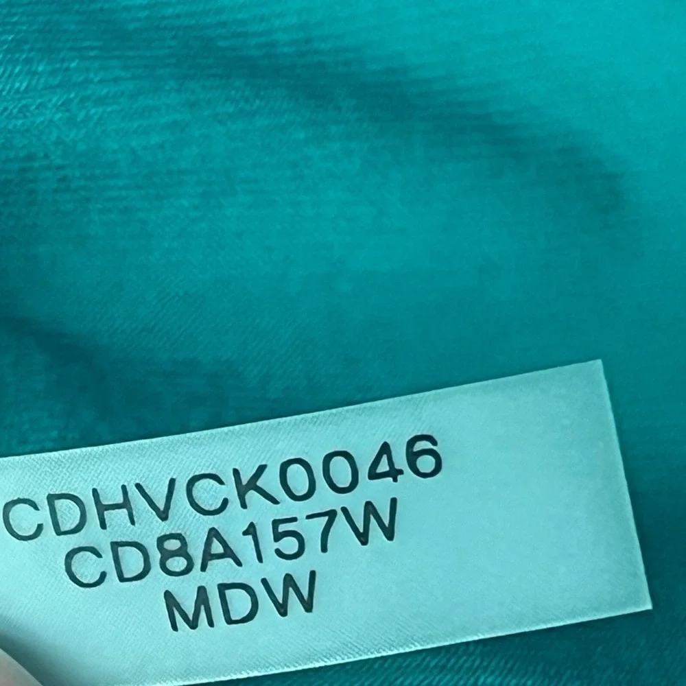 Calvin‎ Klein Shift Dress Womens 6 Green Gold Chain Detail Sleeveless V-Neckline - Picture 9 of 10